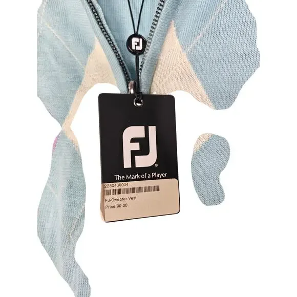 Gilet FootJoy Homme – Bleu – Taille S – Quart Zip – Stretch – NEUF étiquettes